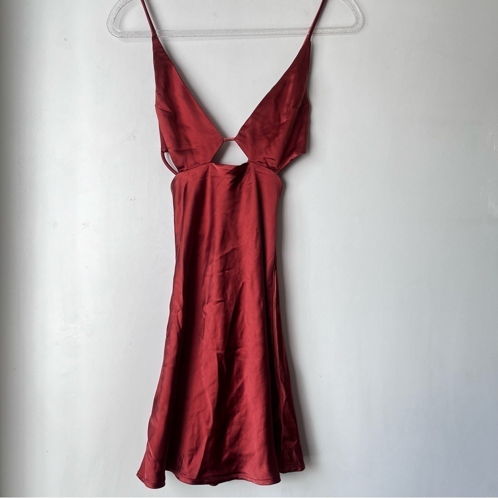 Princess Polly Alexo Rust Cut Out Strappy Mini Dress 0